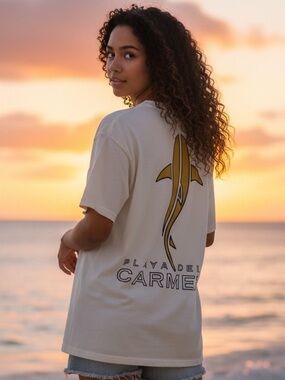 Authentic ‘Maker” Playa Del Carmen Surf Shark Graphic Tee Size M